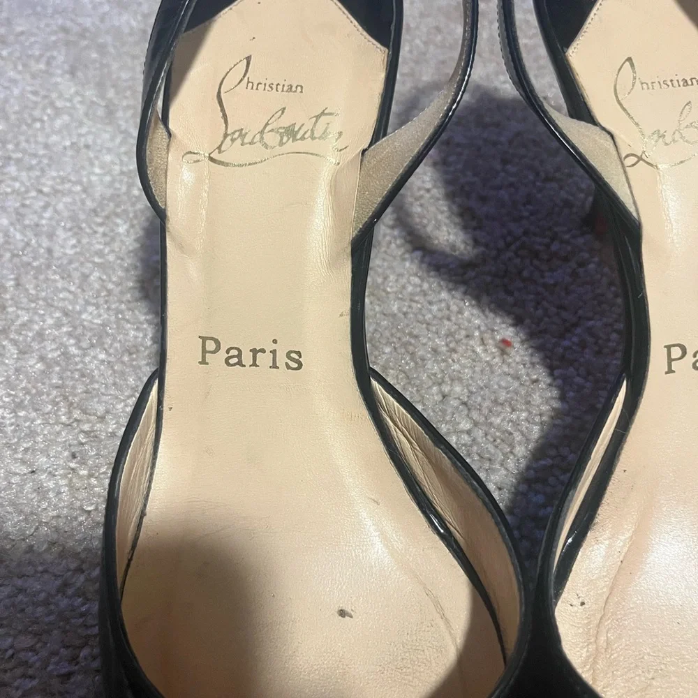 Christian Louboutin Black Patent Leather Heels - Picture 4 of 16